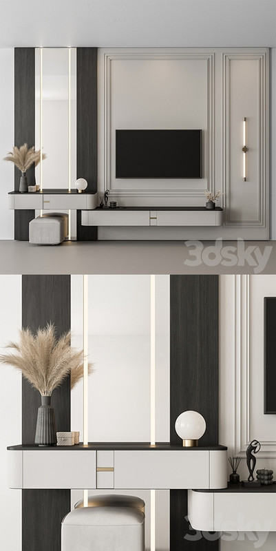 TV Wall Black and White - Set 125
