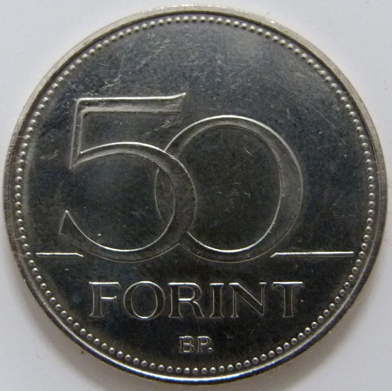 50 Forint. Hungría (2007). Tratado de Roma HUN-50-Forint-2007-50-aniversario-Tratado-de-Roma-rev