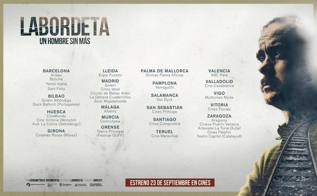 EL DOCUMENTAL “LABORDETA. UN HOMBRE SIN MÁS” SE ESTRENA HOY EN 35 CINES