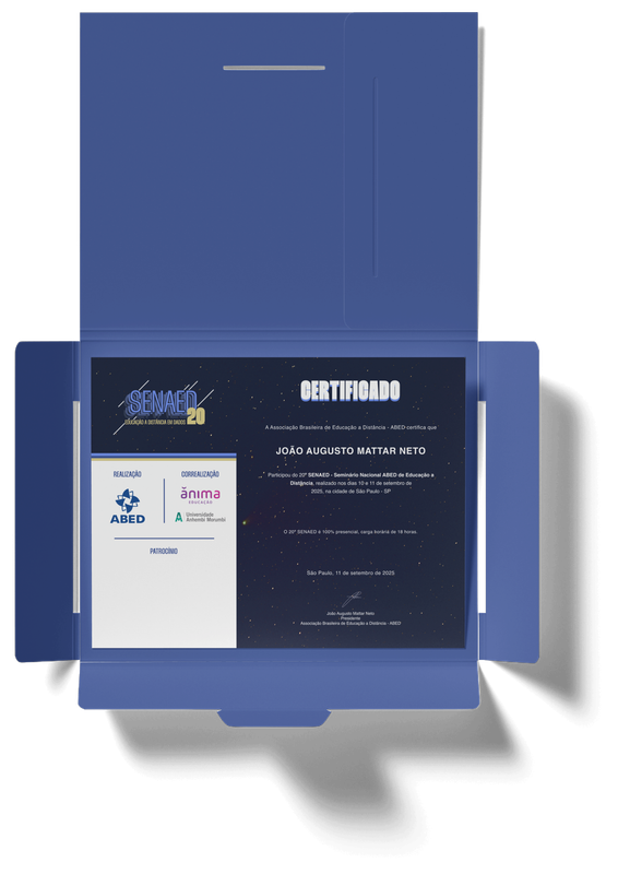 Mockup do Certificado SENAED