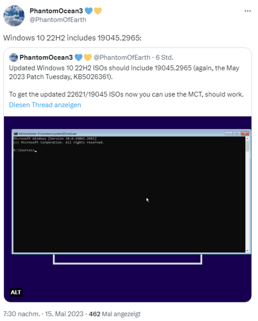 Windows 10 22H2 ISO May 2023 refresh