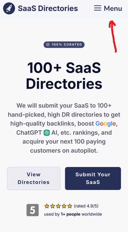 saasdirectories io (i Phone 14 Pro Max)
