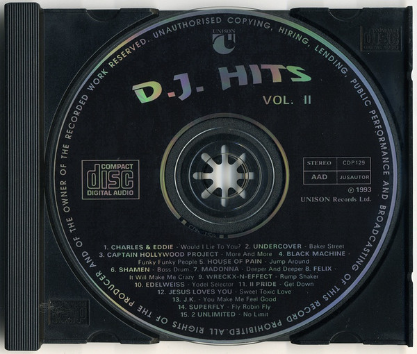 24/01/2023 - Various ‎– D.J. Hits Vol. II (CD, Compilation, Unofficial Release)(Unison  ‎– CD 931-031)  1993  (018 OK) R-4696199-1530442092-9804-jpeg