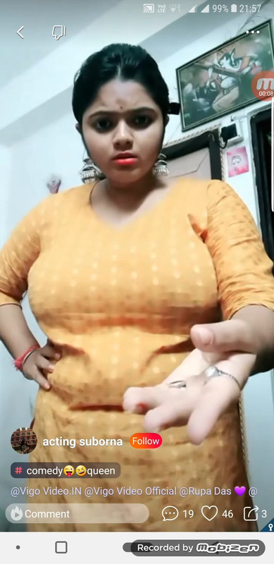 Soubouna Big huge tits in oragne churidhar.mp4_snapshot_00.08.899