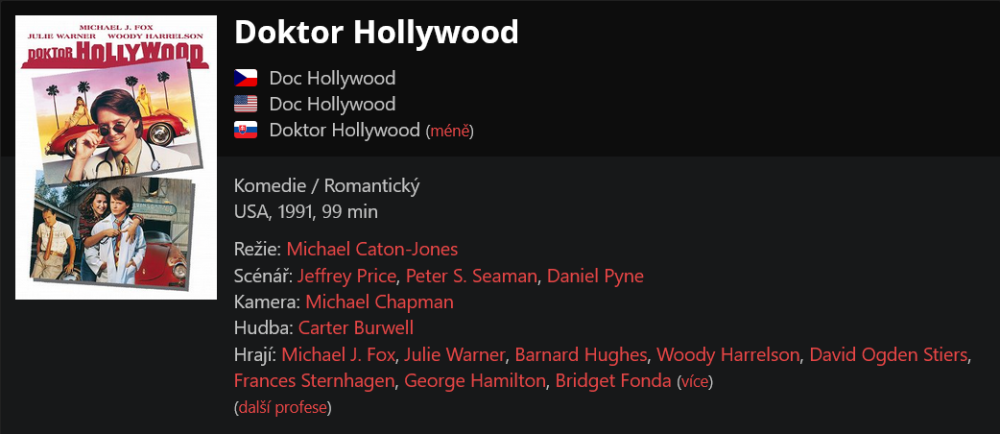 Doktor Hollywood / Doc Hollywood (1991)