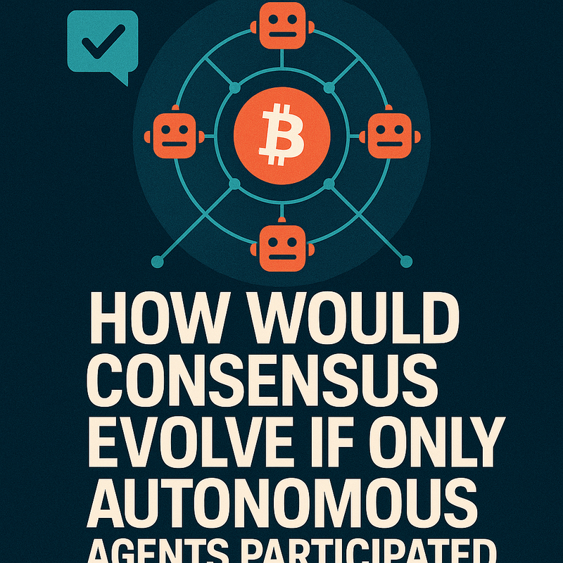 How would consensus evolve if only autonomous agents participated