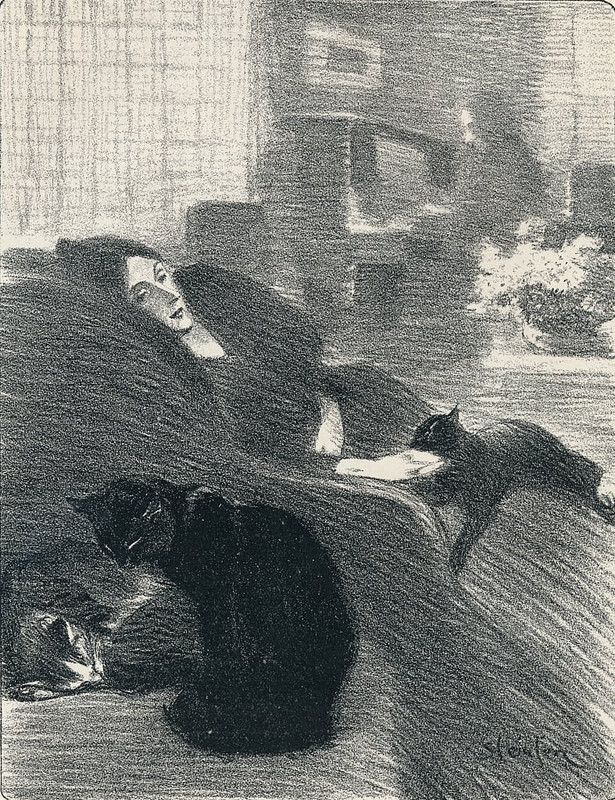 Thophile-Alexandre-Steinlen-Quand-Nous-Serons-Vieux-from-Chansons-De-Femmes-1897-1898-Meister-Dr