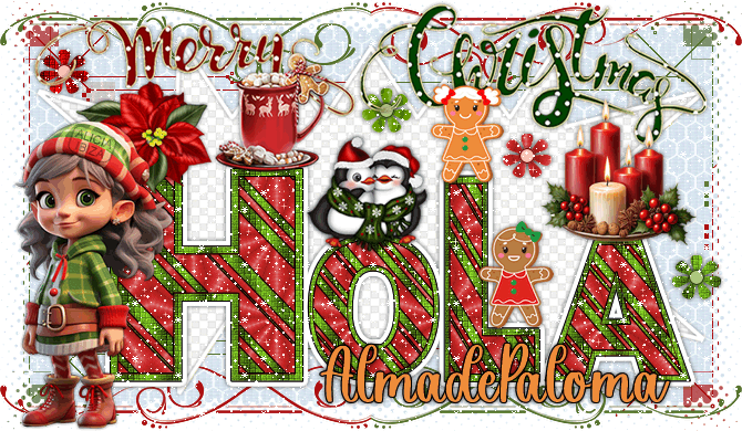 Hola Christmas Cookie almadepaloma