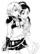 __misumi_nagisa_yukishiro_honoka_cure_black_and_cure_white_precure_and_1_more_drawn_by_shirayuki_sho