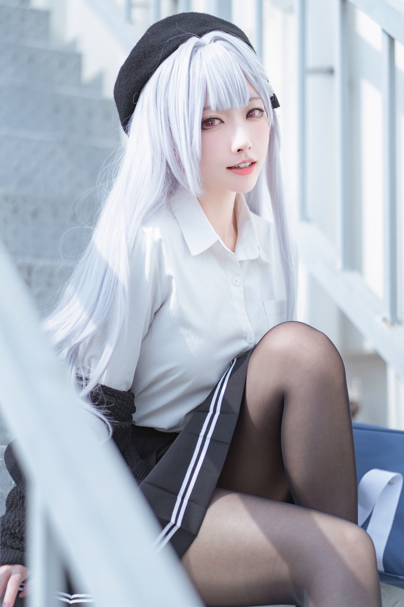 宮本桜 碧蓝航线 斯库拉 JK 制服写真｜校园风 Cosplay 图集（21P｜428MB）插图2