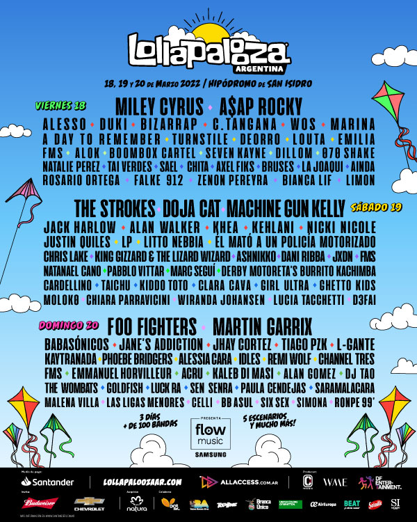 Lolla Schedule 2022 Lollapalooza Argentina Festival 2022 | Line Up & News | Skiddle