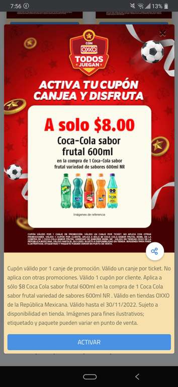 Oxxo: Coca-cola variedad de sabores de 600ml a $8 pesitos 
