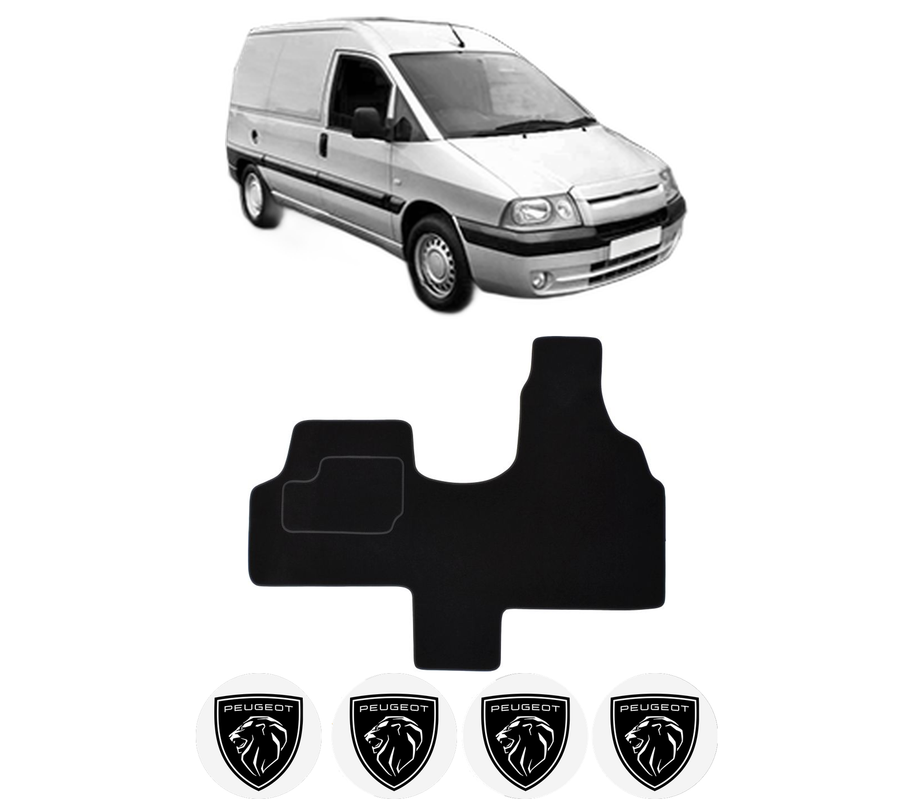 Set Covorase Presuri PEUGEOT EXPERT Van (222) din 1996-2006, Auto, Material Textil Mocheta, 4 Stickere auto cu PEUGEOT