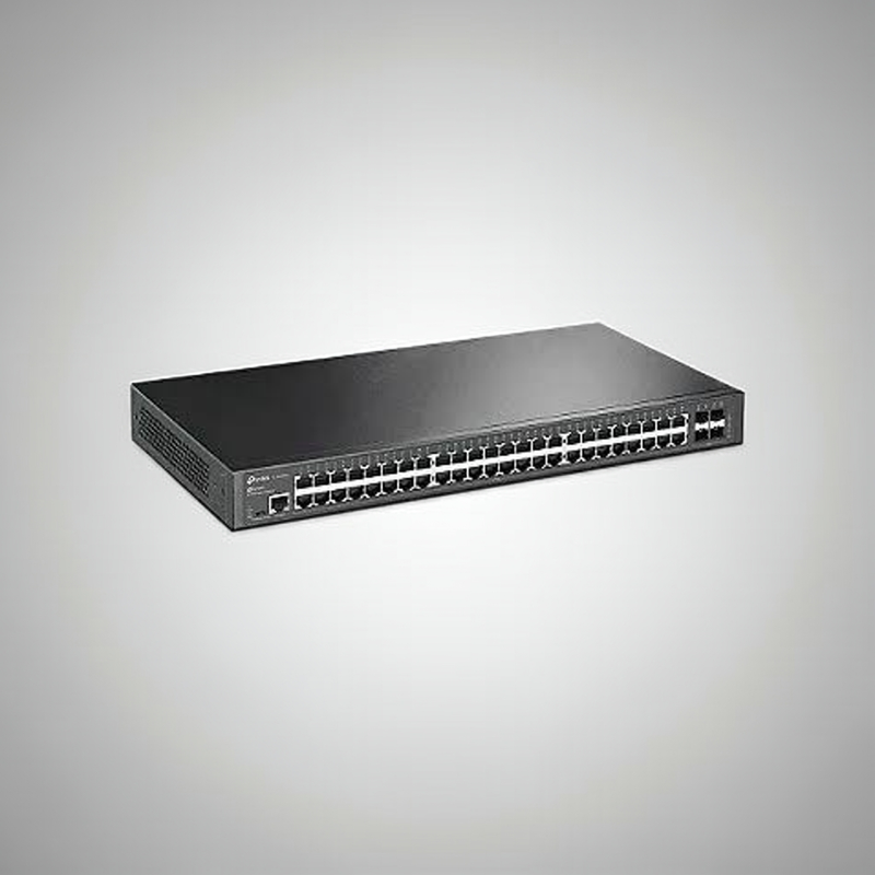 Detalhe das portas e LEDs do TL-SG3452