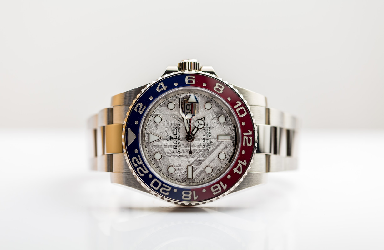Excellent Rolex 126719BLRO GMT White Gold Meteorite PEPSI Nov 2023 FULL SET