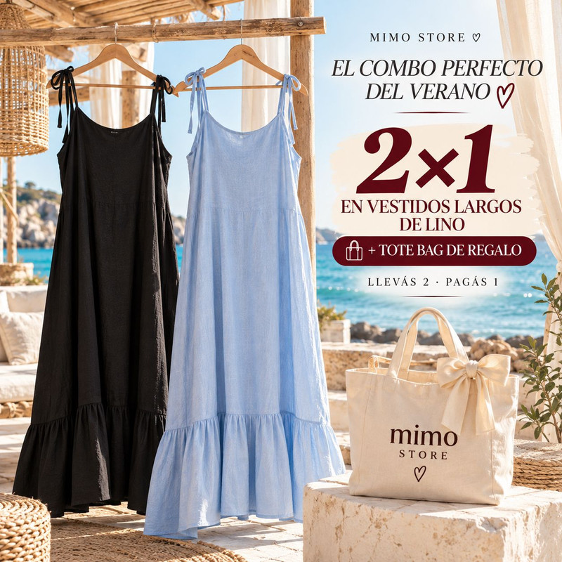 Vestido Largo de Lino MIMO look completo