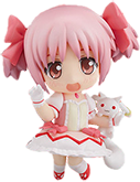 a small figure of madoka kaname and kyubey