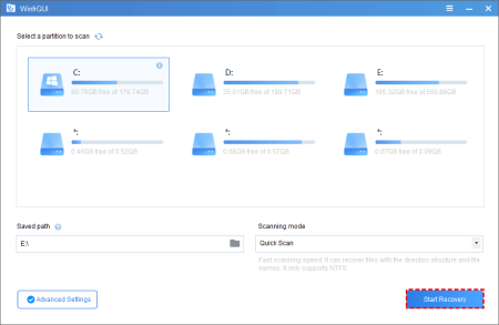 AOMEI WinfrGUI 1.0.1