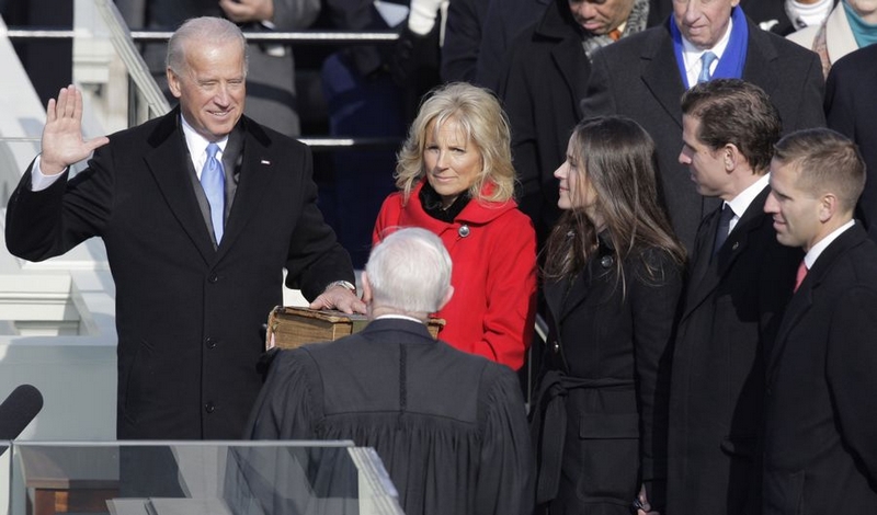 Joe Biden takes oath of office as Vice President