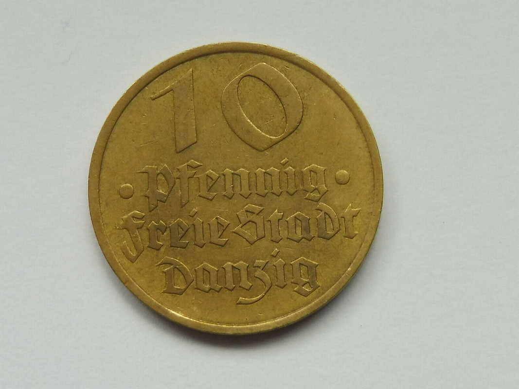 •Danzig• 10 Pfennig •1932• Anverso32