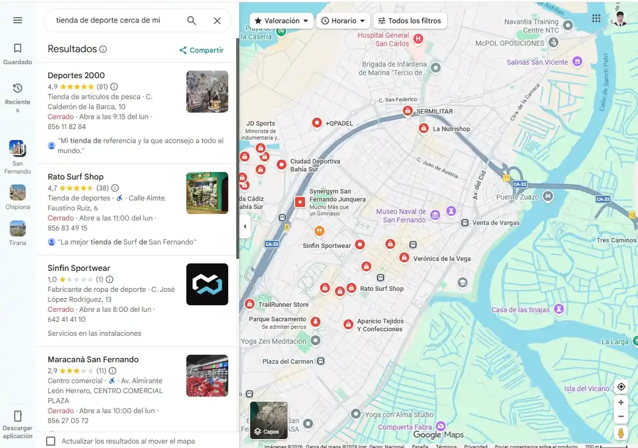 Optimización de ficha de Google Business en San Fernando