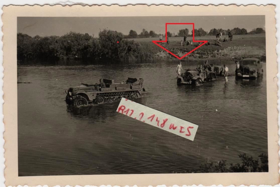 Schw. Zugkraftwagen b. Übergang über die LOWAT R