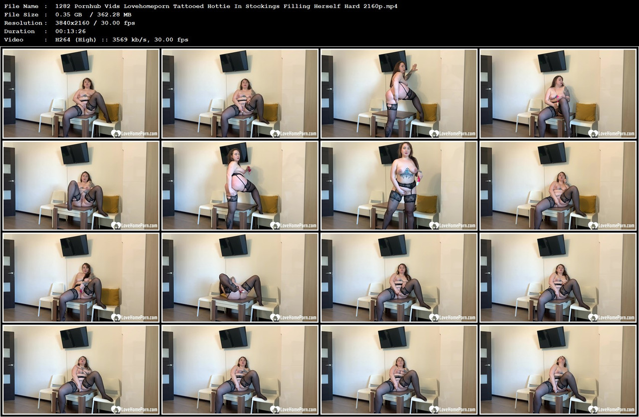 1282 Pornhub Vids Lovehomeporn Tattooed Hottie In Stockings Filling Herself Hard 2160p mp4
