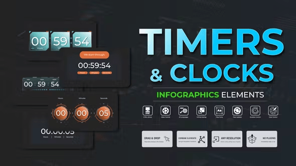 Videohive - Infographic - Timers And Clocks 51314447