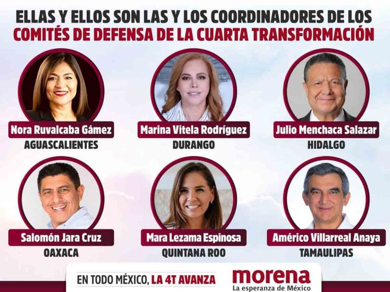 Morena presenta a los candidatos para gubernaturas en elecciones de 2022