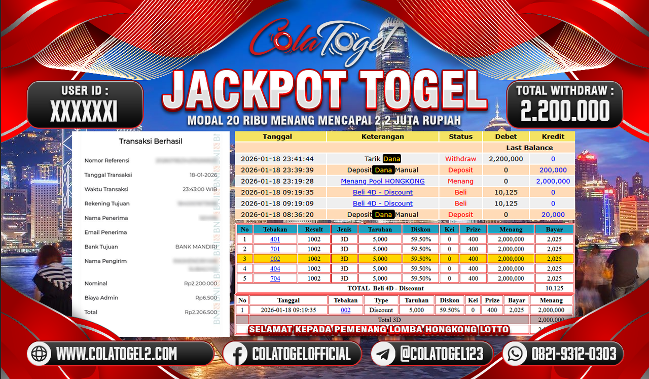 JACKPOT HONGKONG LOTTO!!