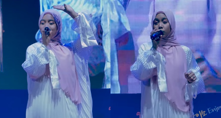 sarah suhairi nyanyi lagu dangdut di busan