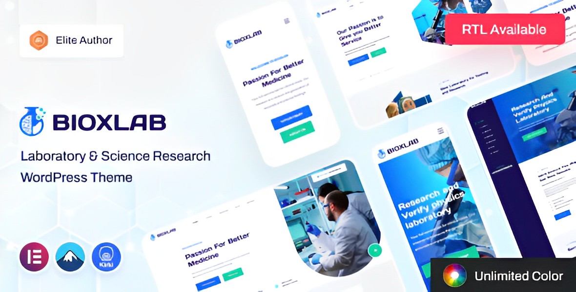 Bioxlab – Laboratory & Science Research WordPress Theme