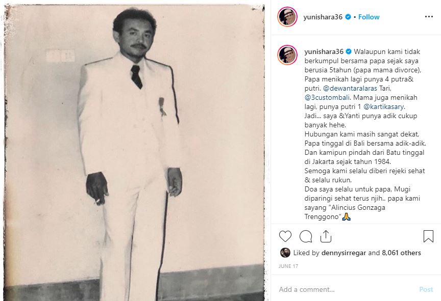 Masa muda ayah Yuni Shara dan Krisdayanti