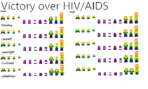 victory over HIV AIDS stripe