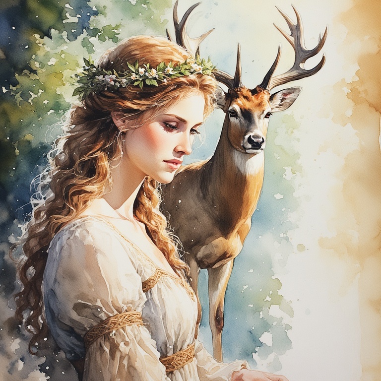 Goddess-Diana-with-a-Stag-wate-155