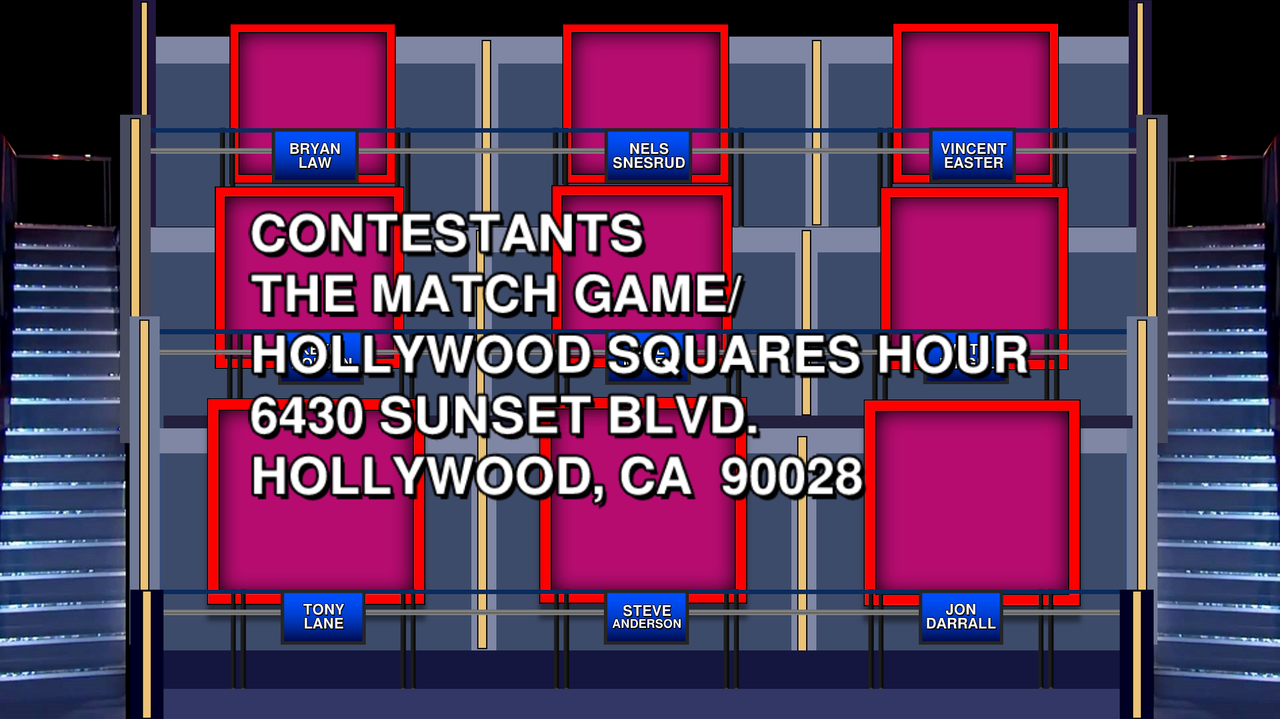 MATCH GAME/HOLLYWOOD SQUARES HOUR [NBC] Episode 36 NGC Net Game