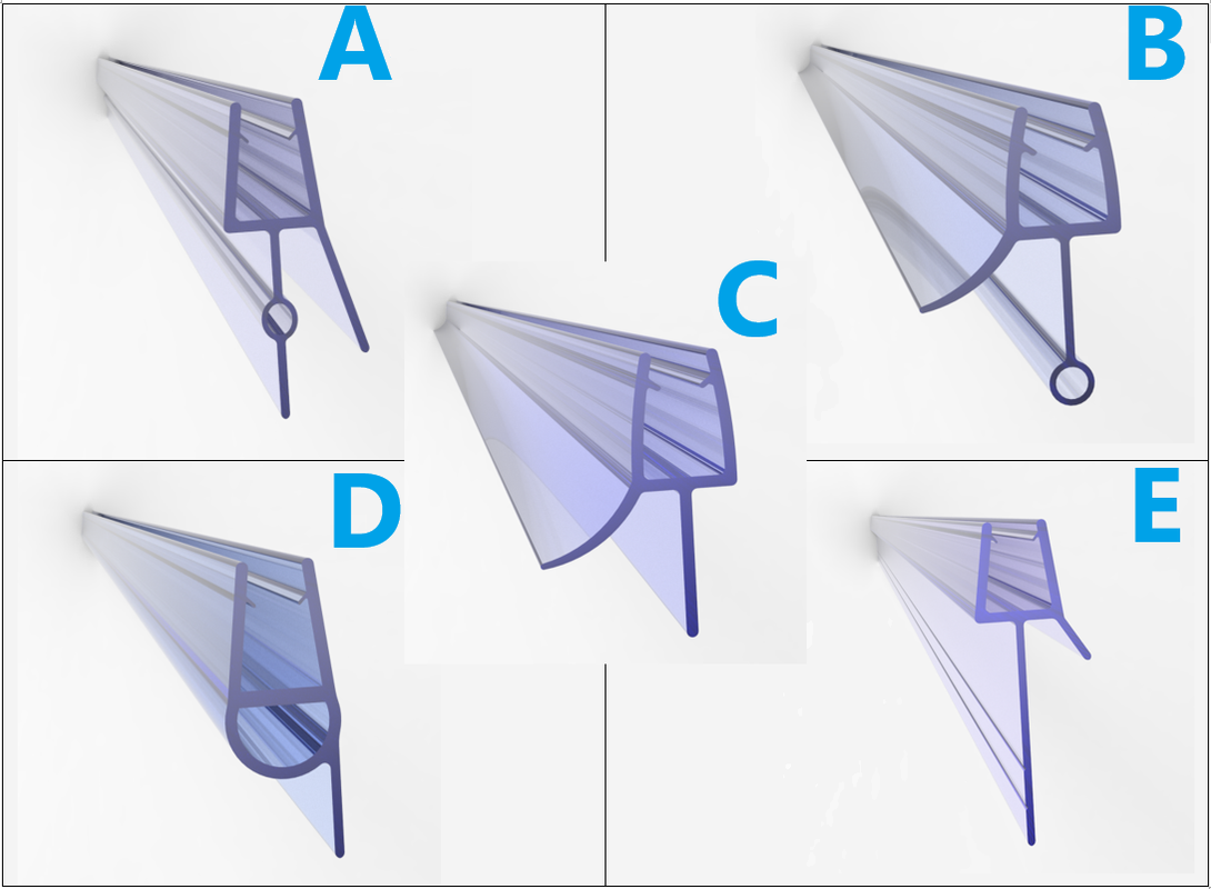 Duschdichtung Wasserabweiser Ersatzdichtung für 5mm 6mm Glas Duschkabine