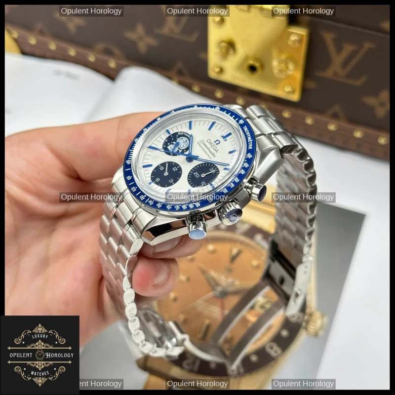 Omega Speedmaster Silver Snoopy 50th Anniversary 42mm Chronograph - Super Clone