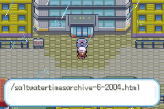 the kyogre-like round shape has said a url. the player and the shape are in saffron city while it's storming.