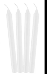 4071 | Vela Blancas X 4 Uni X 13 Cm