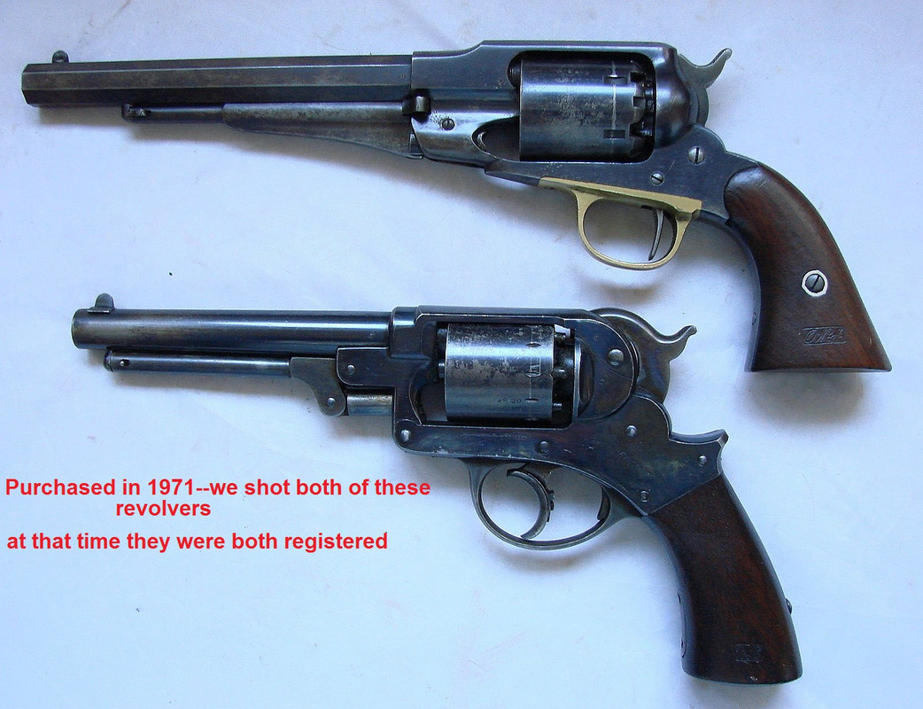 Remington and Starr revolvers. purchased from Harry Houston in 1971-72