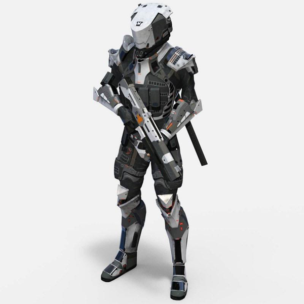 Sci-Fi Soldier 3D Model