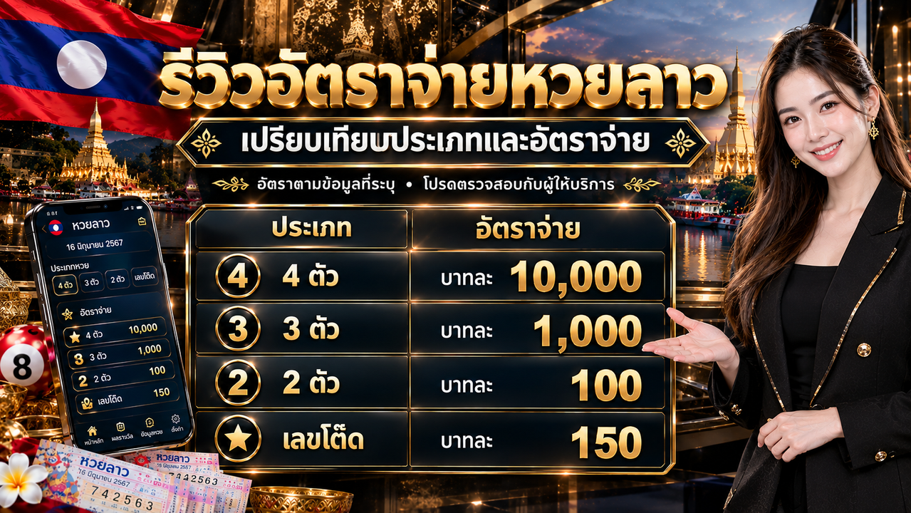 ภาพประกอบหวยลาว ภาพที่ 5 อัตราจ่าย
