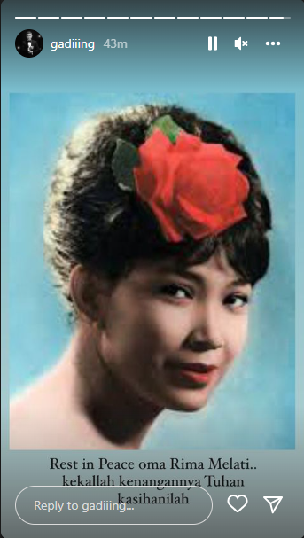 Rima Melati meninggal, Gading Marten berduka
