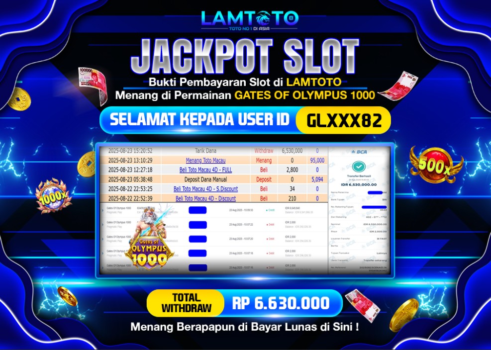 BUKTI JACKPOT LUNAS LAMTOTO