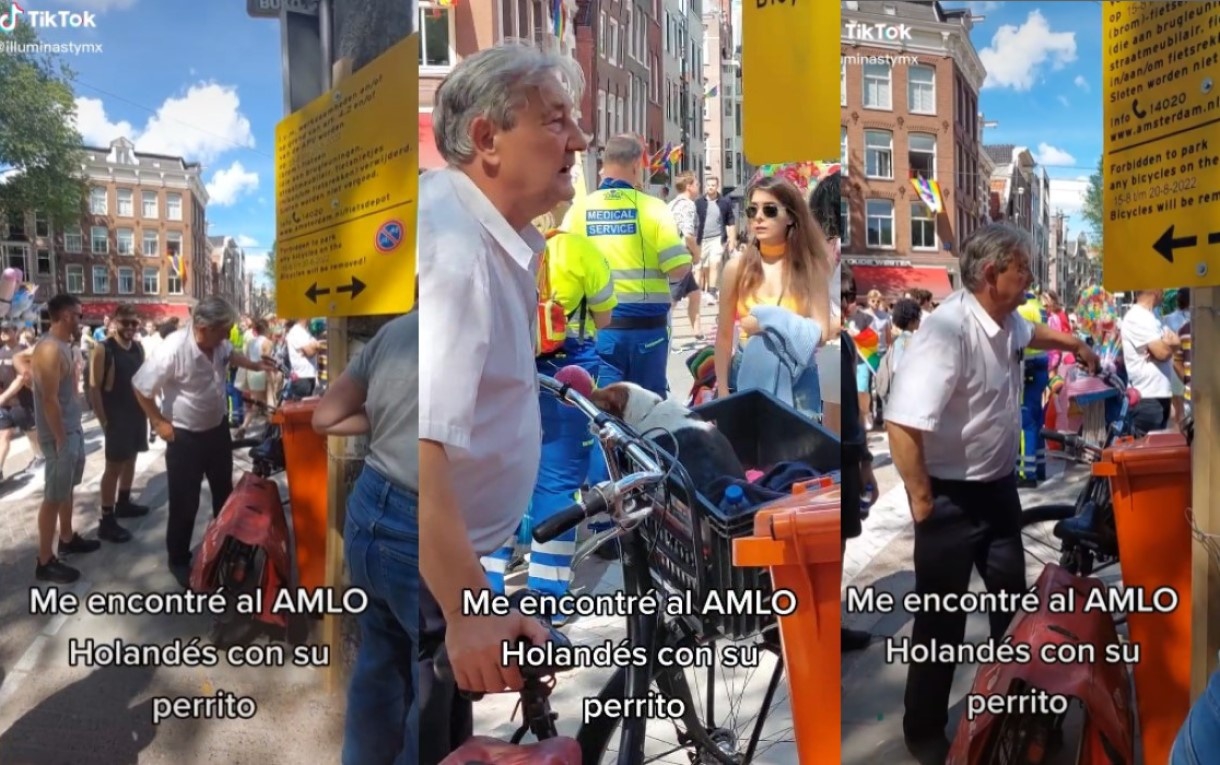 “Multiversos presidenciales” captan en Holanda al “gemelo” de AMLO
