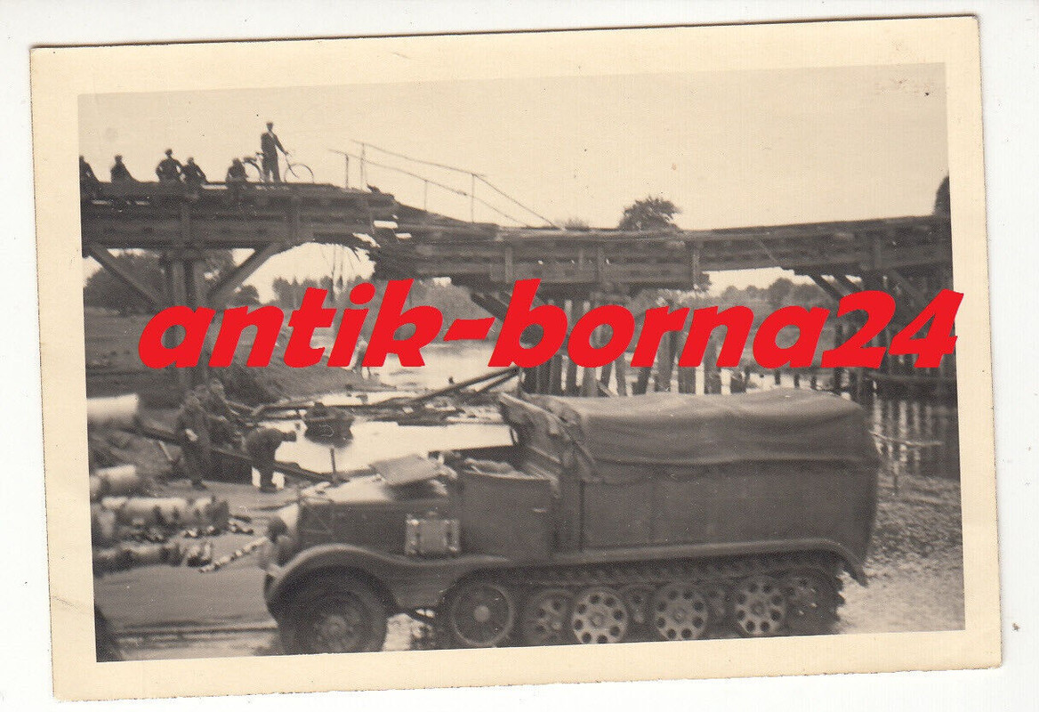 Foto WH Soldat Einmarsch Polen 1939 Brücke Weichsel bei Kowalitowsk