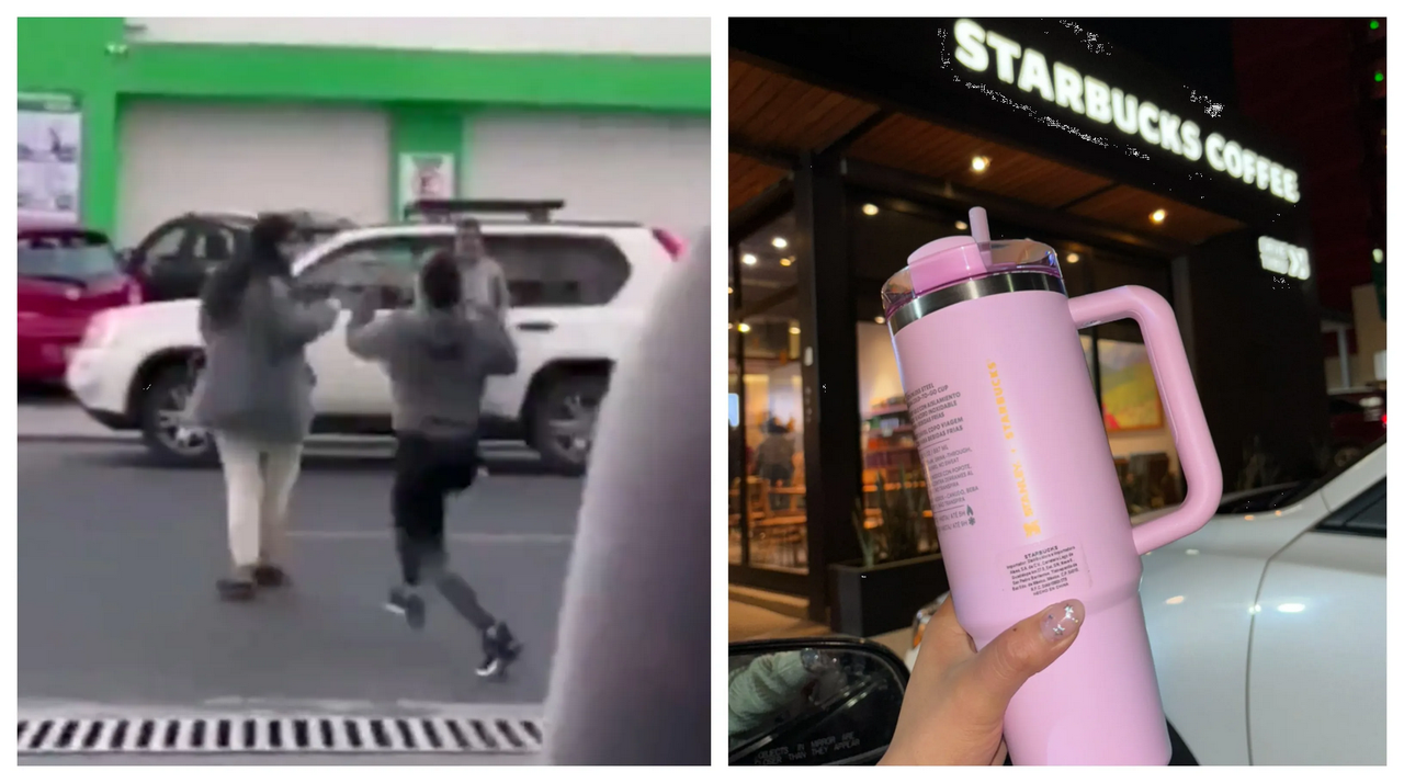 ¡Locura por el termo rosa de Starbucks! mujeres se agarran a golpes en Morelia