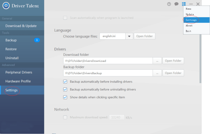Driver Talent Pro 8.1.0.6 Software de actualización de driver 3