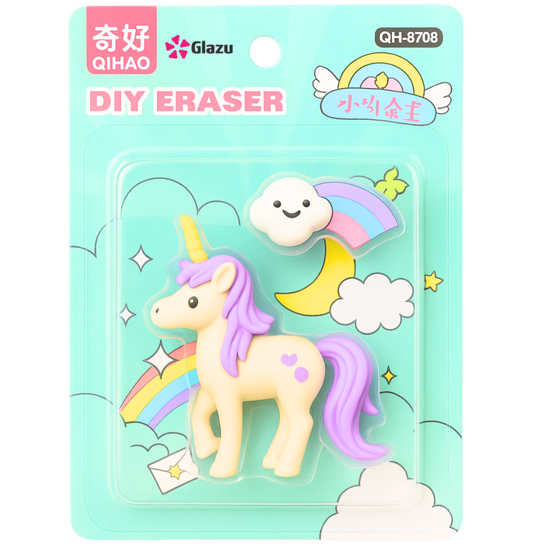 Erasers Unicorn White